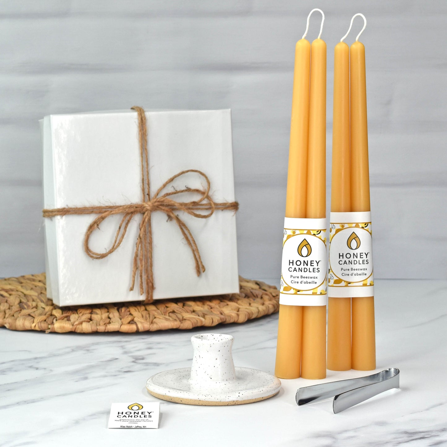 Eek Pottery X Honey Candles Candlestick Gift Set